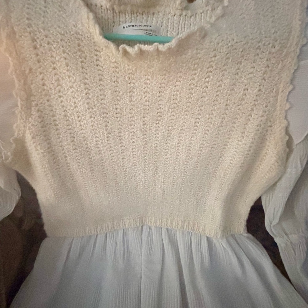 Anthropologie Cream and White Blouse - Picture 2 of 7